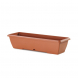 Fioriera Terrae Plastecnic 100 cm con sottovaso integrato Terracotta