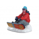 Snowboarder che si riposa personaggio Lemax