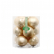 Palline natalizie in vetro champagne 12pz
