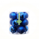 Palle di vetro natalizie blu cobalto 12pz