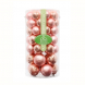 Palline di Natale rosa in vetro 48 pezzi